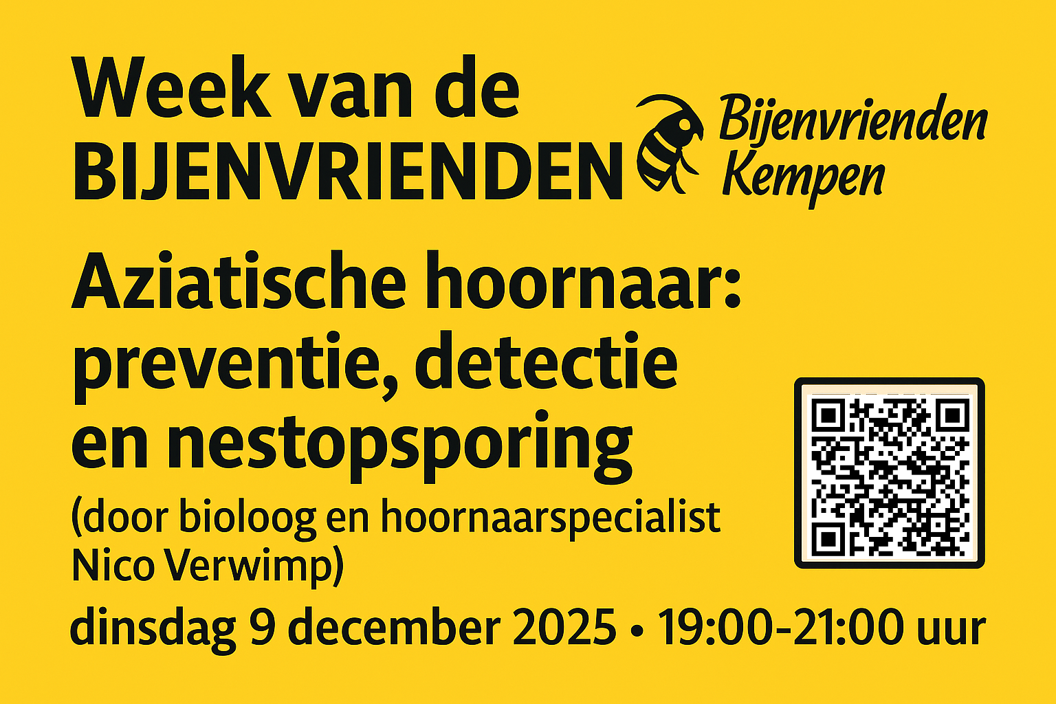 Aziatische hoornaar: preventie, detectie en nestopsporing  